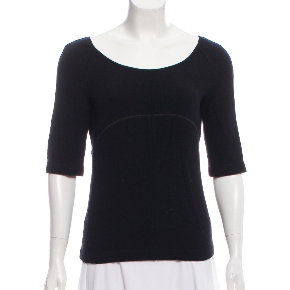 MIU MIU Wool Short-Sleeve Top